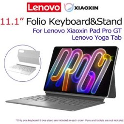 Lenovo Kit Tastiera Magnetica e Supporto Folio 11.1'' 2 in 1 con Cover Posteriore in PU per Tablet Xiaoxin Pad Pro GT Yoga Tab