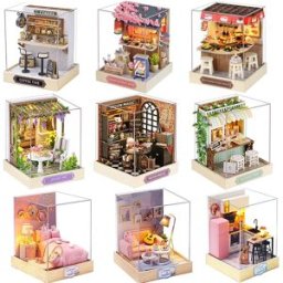 zuuton Mini casa delle bambole fai da te piccola casa kit fatto a mano puzzle 3D modello di assemblaggio camera da letto decorazione artigianale in legno regalo di compleanno