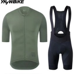 YKYWBIKE Set Maglia e Pantaloncini da Ciclismo per Uomo, Kit MTB Classico Traspirante, Abbigliamento da Bici