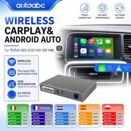 AUTOABC Kit di Retrofit CarPlay e Android Auto per Volvo V60 V90 S60 S90 XC40 XC60 XC90, Modulo Decoder Wireless con Supporto AirPlay BT Navi
