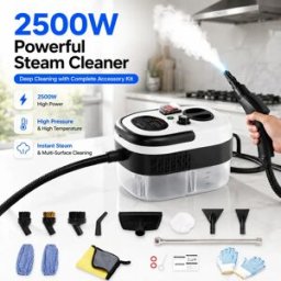 MDHL Pulitore a Vapore Portatile 2500W ad Alta Pressione e Temperatura per Condizionatori, Cappe da Cucina, Auto, Vetri, Pavimenti e Altro, Macchina per Pulizia e Disinfezione