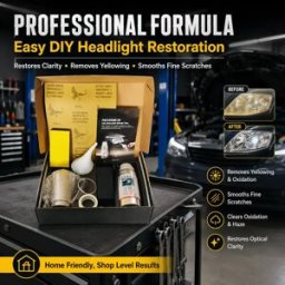 NONE Kit di Riparazione Rapida per Fari Auto, Include Coppa per Atomizzazione a Caldo, Lucidatura Professionale Anti-Graffio Fai-da-Te per Tutti i Fari, Set Completo in Scatola di Carta