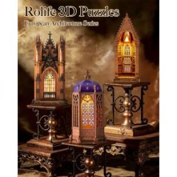 rolife ROBOTIME Serie TG Kit di Costruzione Architettura Gotica 3 Modelli di Cattedrale, Artigianato Antistress, Regalo di Compleanno Perfetto per Uomini
