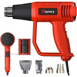 NONE Rosso 300 ° C & 600 ° Pistola Termica a Temperatura Variabile, 4 Ugelli, Kit Pistola ad Aria Calda 2000W