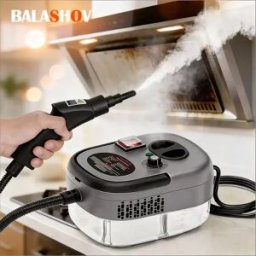 BALASHOV Pulitore a vapore ad alta temperatura da 1500W con telecomando, macchina per la pulizia a vapore per casa, cucina, cappe e auto (EU)