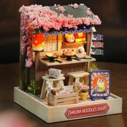 zuuton Mini Casa delle Bambole in Miniatura Fai da Te, Kit per Realizzare Stanze, Giocattoli, Decorazioni per la Casa e la Camera da Letto con Mobili, Artigianato in Legno, Case per Bambole