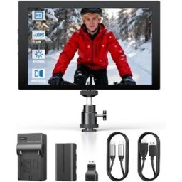 NONE Monitor da campo Eyoyo da 7 pollici con risoluzione 1280x800 e pannello IPS,dotato di porta Mini HDMI e funzione Screen Mirroring per iPhone;monitor portatile alimentato a batteria per la fotografia