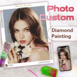 GATYZTORY Kit di ricamo con diamanti personalizzato con foto, decorazione per la casa, matrimoni, regali per le festività