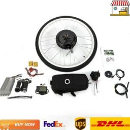 NONE Kit di conversione Ebike per ruota posteriore da 28" 36V 500W/48V 1000W - Set motore per bici elettrica ad alte prestazioni con display LCD, sensore PAS