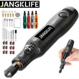 JANGKLIFE Kit di utensili rotanti a batteria USB Penna per incisione del legno Fai da te per gioielli Mini trapano wireless in metallo e vetro