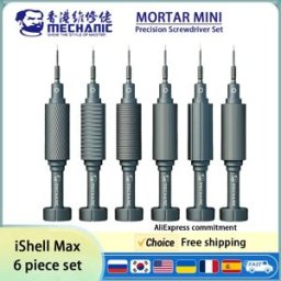 MECHANIC Set di cacciaviti di precisione iShell MECCANICO 6 in 1 per iPhone Samsung Huawei OPPO VIVO ecc. Strumenti di riparazione per telefoni cellulari