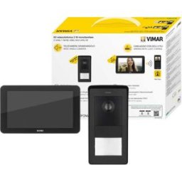 Tecnomat KIT VIDEOCITOFONICO MONOFAMILIARE WIFI VIMAR K42965 NERO 7" 2 FILI CON ALIMENTATORE MULTISPINA