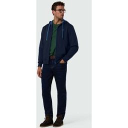 North Sails Felpa con cappuccio e zip integrale con patch con logo Navy blue 3XL