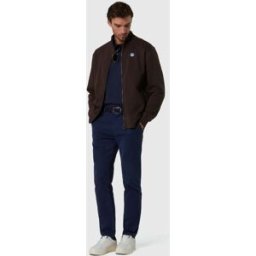 North Sails Felpa con zip integrale e patch con logo Espresso 3XL
