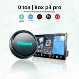 OTTOCAST P3 PRO AI Box Android TV Box con Uscita HDMI, CarPlay Wireless e Android Auto, Accessori Auto per Toyota, VW, Honda, Kia, Benz