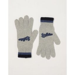 Dolce&Gabbana Guanti da bambino in pura lana vergine con patch logo Grigio Taglia M