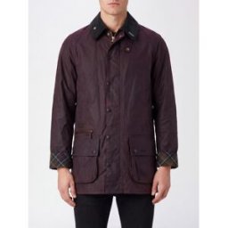 Barbour Giacca Beaufort in cotone cerato antivento con colletto in velluto Rosso Taglia S