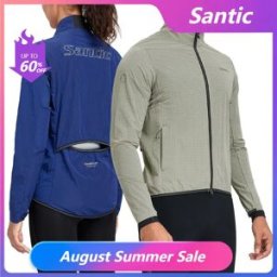 Santic Giacche da ciclismo Giacca a vento resistente ai raggi UV Primavera e autunno Giacche da ciclismo per esterni riflettenti antivento TZ25C07051