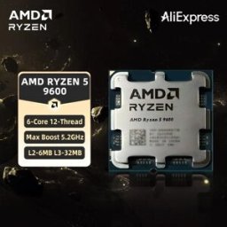 AMD Ryzen 5 9600 CPU Max Boost fino a 5,2 GHz Processore da gioco desktop AM5 con presa a 6 core e 12 thread senza confezione