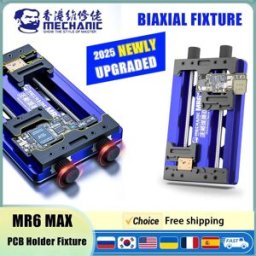ANSIKI MECHANIC MR6 Max Supporto di Fissaggio Biassiale per Riparazione PCB, per Schede Madri di Telefoni Cellulari iPhone, Strumenti per la Riparazione e Saldatura di Chip IC