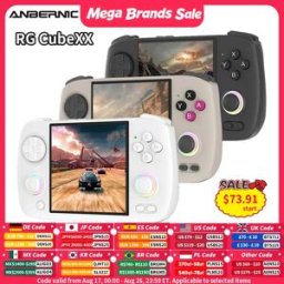 Anbernic Console di gioco portatile RG CubeXX con schermo IPS da 3,95" 720*720, sistema operativo Linux, WIFI, Bluetooth, connessione HD, console per videogiochi retrò.