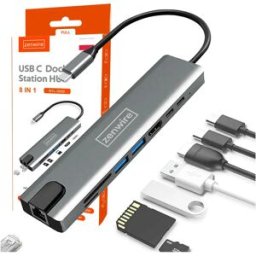 Zenwire Adattatore Hub USB-C 9-in-1 con HDMI, RJ45 Fast Ethernet e Lettore di Schede SD per Macbook Air Pro M1 M2 M3 M4 BYL-2009