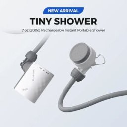 flextailgear FLEXTAIL TINY SHOWER - Doccia da campeggio esterna Pompa per doccia elettrica portatile IPX7 impermeabile per la pulizia all'aperto e della casa