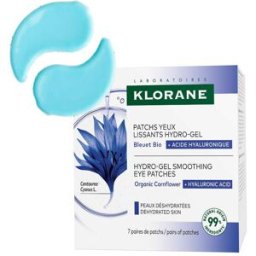 Klorane Patch idrogel leviganti per gli occhi al fiordaliso e acido ialuronico, 7 unità