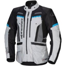 ALPINESTARS - Giacca Bogotá Pro Drystar Ice Grigio / Nero / Cyan Nero,Bianco XL