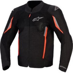 ALPINESTARS - Giacca Ast V3 Air Nero / Grigio / Neon Rosso Nero,Rosso S