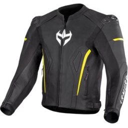 ARMURE - Giacca Hamo Leather AAA Nero / Giallo Fluo Nero,Giallo,Alta visibilità S