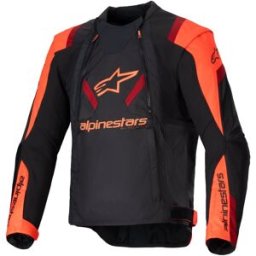 ALPINESTARS - Giacca T-Stunt Air Nero / Rosso Fluo / Dark Rosso 4XL