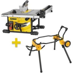 DeWalt DWE7485 Type 3 + DWE74911 Banco sega circolare per legno, disco 210mm + carrello con ruote