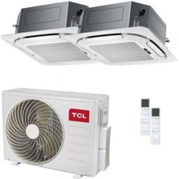 TCL Condizionatore Cassetta 4 vie Serie S dual split 18000+18000 BTU inverter A++ wifi unità esterna 7.9 kW
