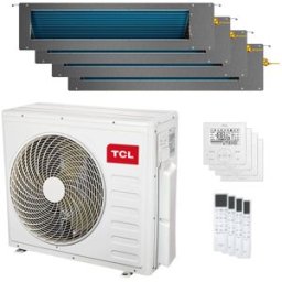 TCL Condizionatore Canalizzabile Serie D quadri split 9000+12000+12000+18000 BTU inverter A++ wifi unità esterna 12.2 kW
