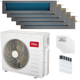 TCL Condizionatore Canalizzabile Serie D penta split 9000+9000+9000+9000+12000 BTU inverter A++ wifi unità esterna 12.2 kW