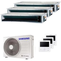 Samsung Condizionatore canalizzabile trial split 9000+9000+12000 BTU inverter A+++ unità esterna 5,2 kW