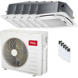 TCL Condizionatore Cassetta 4 vie Serie S penta split 9000+9000+12000+12000+18000 BTU inverter A++ wifi unità esterna 12.2 kW