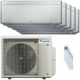 Daikin Condizionatore Stylish Silver penta split 9000+9000+12000+12000+12000 BTU inverter A++ wifi unità esterna 7.8 kW