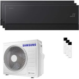 Samsung Condizionatore WindFree Première Plus trial split 12000+12000+12000 BTU inverter A++ wifi unità esterna 8 kW Soapstone Charcoal