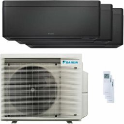 Daikin Condizionatore Stylish Total Black trial split 7000+7000+15000 BTU inverter A++ wifi unità esterna 6.8 kW