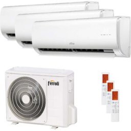 Ferroli Condizionatore Giada trial split 9000+12000+12000 BTU inverter A+ wifi unità esterna 7.9 kW