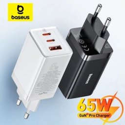 BASEUS 65W GaN Caricatore Ricarica Rapida Tipo C PD QC Caricatore USB Caricatore Veloce Portatile Per Il Computer Portatile iPhone 17 16 15 14 13 Pro