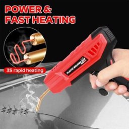 TOKER Saldatrice Wireless per Plastica a Batteria al Litio, Set di Strumenti per Riparazione Fori e Crepe, Display Digitale, Tensione in Tempo Reale, Pistola per Saldatura a Caldo, 800 Chiodi per Saldatura