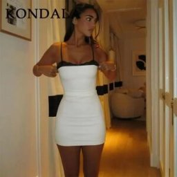KONDALA 2026 Abiti Sexy Autunnali da Donna, Vestiti Slim in Stile Coreano con Pizzo e Spalle Scoperte, Outfit per Appuntamenti, Abiti a Canotta da Donna