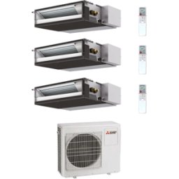 Mitsubishi Electric Condizionatore Climatizzatore Trial Split Canalizzabile R-32 12000+12000+12000 BTU+MXZ-3F68VF4 Wi-Fi Optional