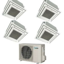 Daikin Condizionatore Climatizzatore Quadri Split a Cassetta R-32 12000+12000+12000+12000 BTU +4MXM80M Comando a Filo + Griglia