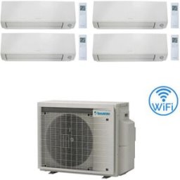 Daikin Condizionatore Climatizzatore Perfera All Seasons Quadri Split Inverter R-32 9000+12000+12000+15000 con 4MXM80A9 Wi-Fi Integrato