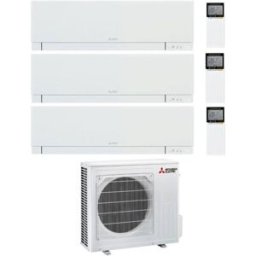 Mitsubishi Electric Condizionatore Climatizzatore Trial Split inverter Kirigamine Zen White MSZ-EF R-32 9000+12000+12000 Colore Bianco con MXZ-3F68VF4