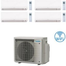 Daikin Condizionatore Climatizzatore Quadri Split Inverter R-32 Comfora 7000+7000+7000+12000 con 4MXM68A9 con Wi-Fi Integrato